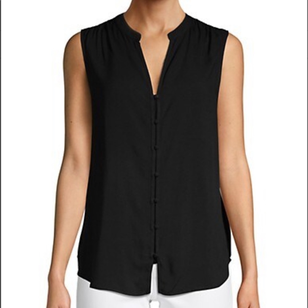 Saks Fifth Avenue high-low sleeveless shirt